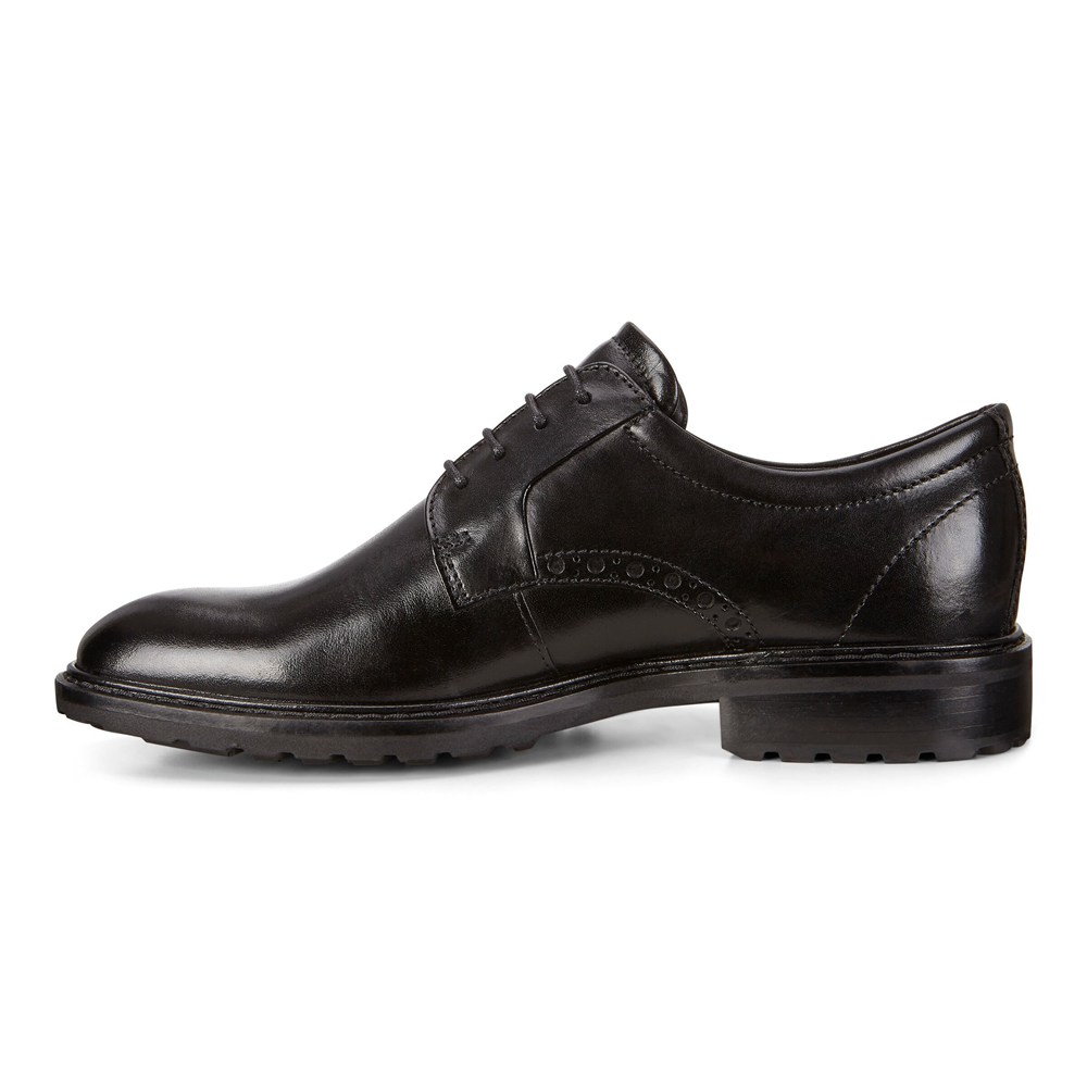 Mens Dress Shoes - ECCO Vitrus I Plain Toe Tie - Black - 7281TRQFE
